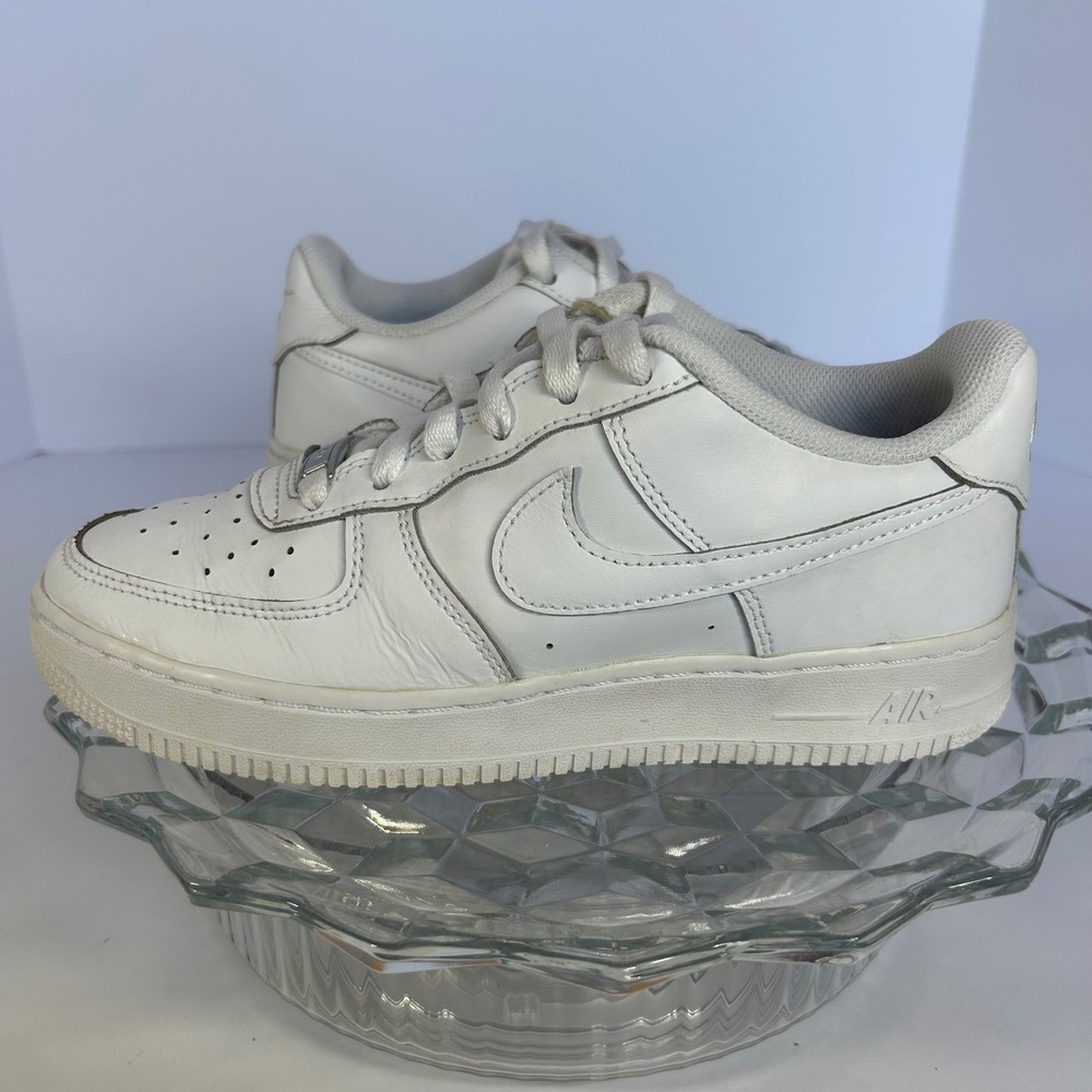 Nike Air Force 1 Low White Sneakers Athletic Shoes Youth Size 6Y